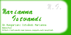 marianna istvandi business card